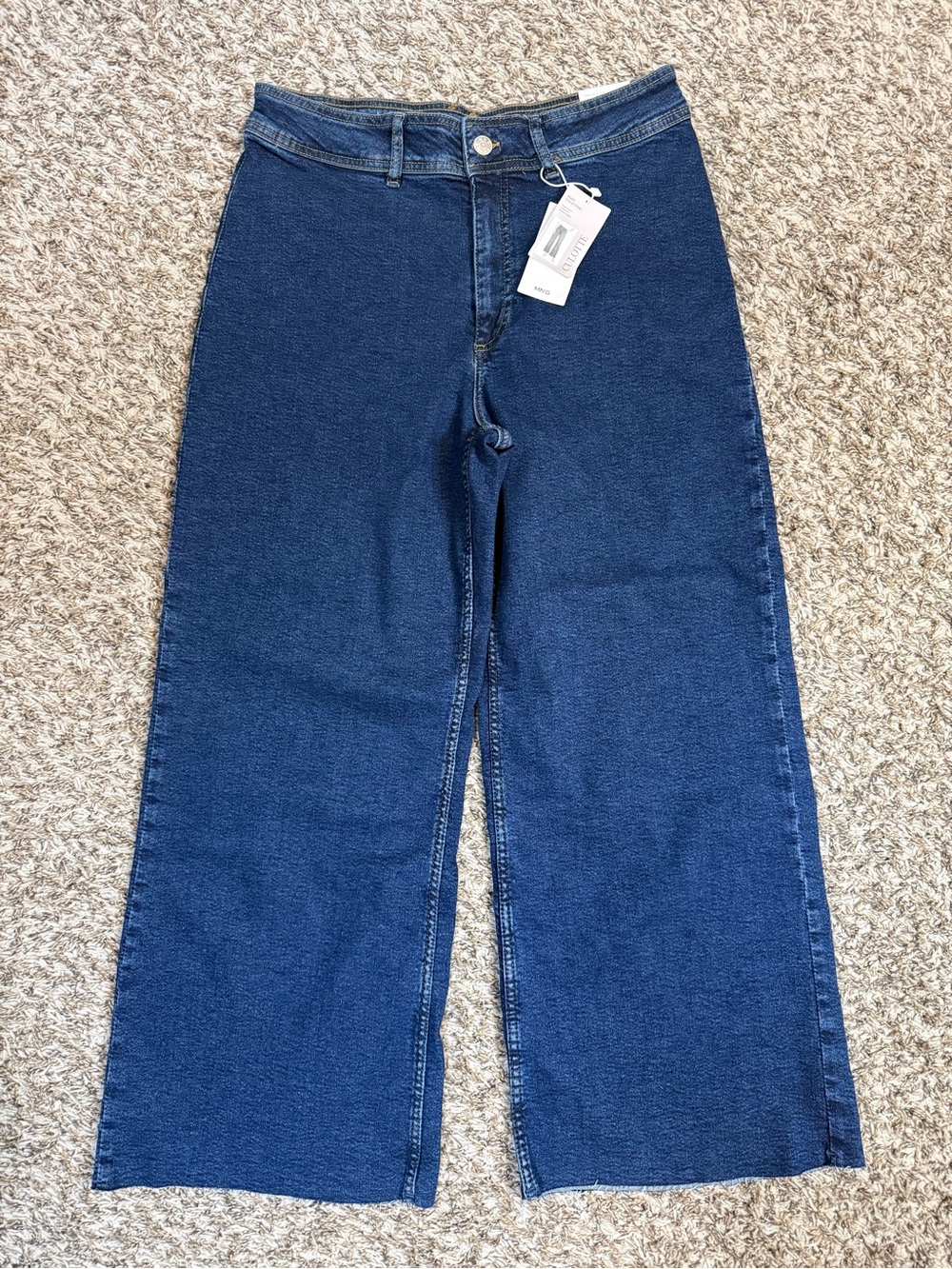 NWT - Mango (MNG) Catherine High Waist Wide Leg Culotte Jeans Size 12